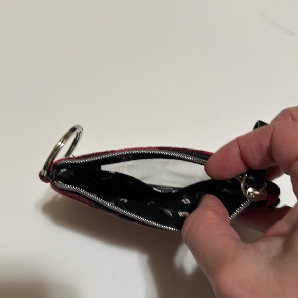 Vera Bradley Black and Red Zip ID Case - Picture 3 of 3